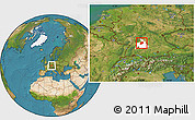Satellite Location Map of Hohenlohekreis, highlighted parent region