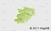 Physical Map of Hohenlohekreis, single color outside