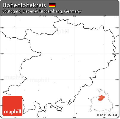 Blank Simple Map of Hohenlohekreis, no labels