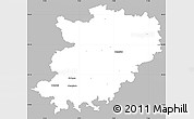Gray Simple Map of Hohenlohekreis, single color outside
