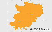 Political Simple Map of Hohenlohekreis, single color outside