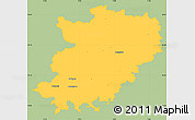 Savanna Style Simple Map of Hohenlohekreis, single color outside