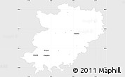 Silver Style Simple Map of Hohenlohekreis, single color outside