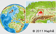 Physical Location Map of Stuttgart, highlighted parent region