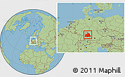 Savanna Style Location Map of Stuttgart, within the entire country