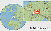 Savanna Style Location Map of Stuttgart, highlighted parent region