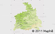 Physical Map of Stuttgart, cropped outside