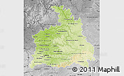Physical Map of Stuttgart, desaturated