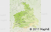 Physical Map of Stuttgart, lighten