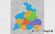 Political Map of Stuttgart, lighten, desaturated