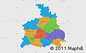 Political Map of Stuttgart, single color outside
