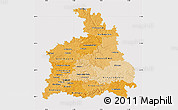 Political Shades Map of Stuttgart, cropped outside