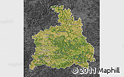 Satellite Map of Stuttgart, darken, desaturated