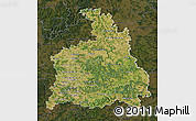 Satellite Map of Stuttgart, darken