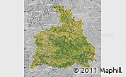 Satellite Map of Stuttgart, lighten, desaturated