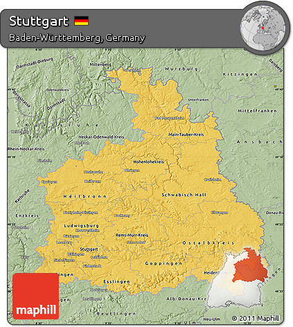 Savanna Style Map of Stuttgart
