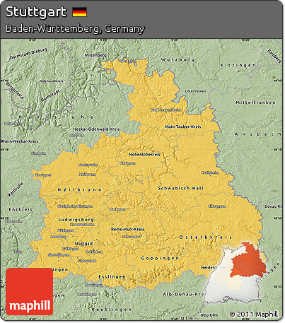 Savanna Style Map of Stuttgart
