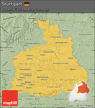 Savanna Style Map of Stuttgart