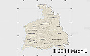 Shaded Relief Map of Stuttgart, single color outside