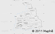Silver Style Map of Stuttgart, single color outside