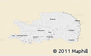 Classic Style 3D Map of Ostalbkreis, single color outside