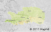 Physical 3D Map of Ostalbkreis, lighten, desaturated