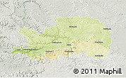 Physical 3D Map of Ostalbkreis, lighten, semi-desaturated