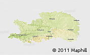 Physical 3D Map of Ostalbkreis, single color outside