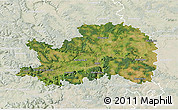 Satellite 3D Map of Ostalbkreis, lighten