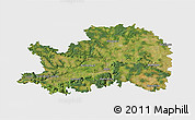 Satellite 3D Map of Ostalbkreis, single color outside