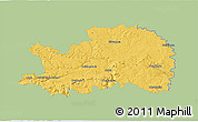 Savanna Style 3D Map of Ostalbkreis, single color outside
