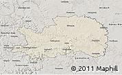 Shaded Relief 3D Map of Ostalbkreis, semi-desaturated