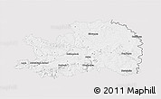 Silver Style 3D Map of Ostalbkreis, single color outside