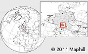 Blank Location Map of Ostalbkreis, highlighted country, highlighted parent region, within the entire country