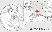 Blank Location Map of Ostalbkreis, highlighted country, highlighted parent region
