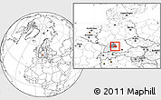 Blank Location Map of Ostalbkreis, highlighted parent region, highlighted grandparent region, within the entire country
