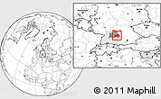 Blank Location Map of Ostalbkreis, highlighted parent region, highlighted grandparent region