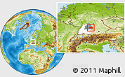 Physical Location Map of Ostalbkreis, highlighted parent region, highlighted grandparent region