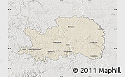 Shaded Relief Map of Ostalbkreis, lighten, semi-desaturated