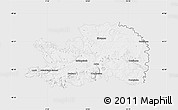 Silver Style Map of Ostalbkreis, single color outside