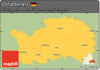 Savanna Style Simple Map of Ostalbkreis, single color outside
