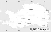 Silver Style Simple Map of Ostalbkreis, single color outside