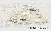 Shaded Relief Panoramic Map of Stuttgart, lighten