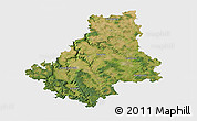 Satellite 3D Map of Schwäbisch Hall, single color outside