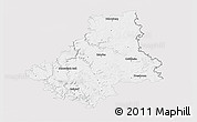 Silver Style 3D Map of Schwäbisch Hall, single color outside