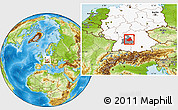 Physical Location Map of Schwäbisch Hall, highlighted country, highlighted parent region