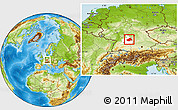 Physical Location Map of Schwäbisch Hall, highlighted parent region