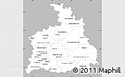 Gray Simple Map of Stuttgart, single color outside