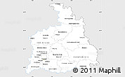 Silver Style Simple Map of Stuttgart, single color outside