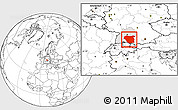 Blank Location Map of Tübingen, highlighted parent region